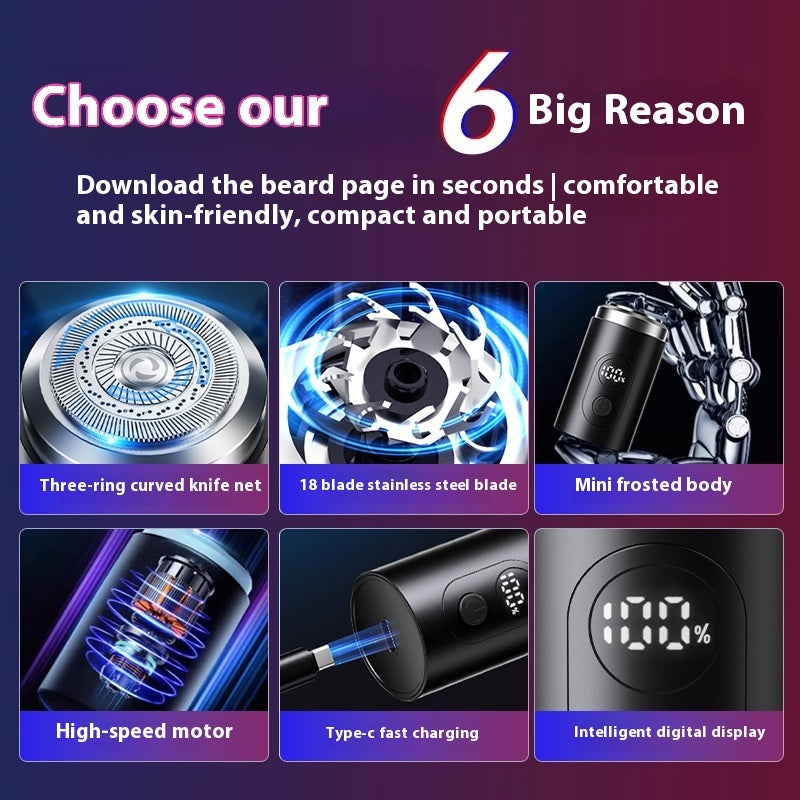 Mini-portable Rechargeable Electric Shaver