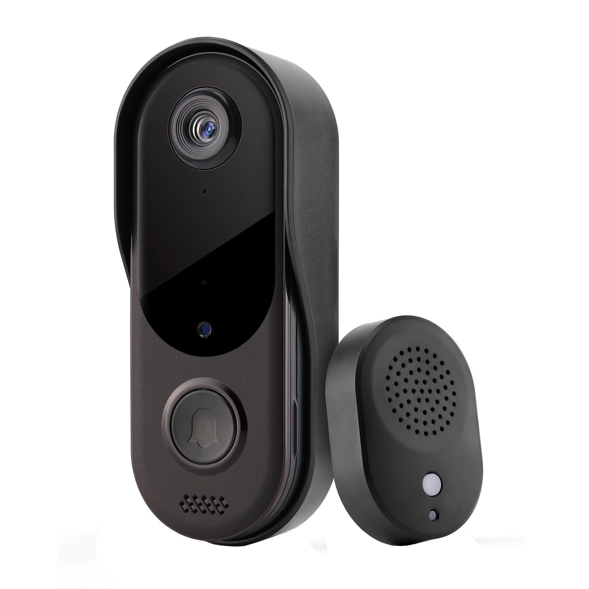 Video Doorbell | Two-way audio, HD video, long-lasting battery life, motion detection, chime app alerts, Works with Alexa (Black)
